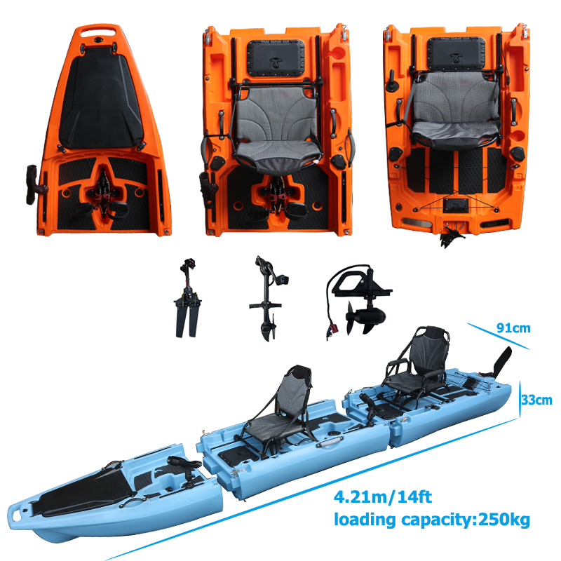 14피트 2인용 분리형 페달 카약 싯온탑 이중 시트 H - Fishing Kayak Sit In 리뷰 및 가격
